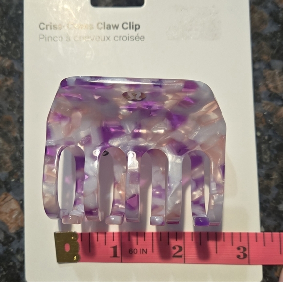 NWT Lululemon Criss Cross Claw Clip - Camellia Pink / Light Ivory / Blue Horizon - Picture 7 of 8